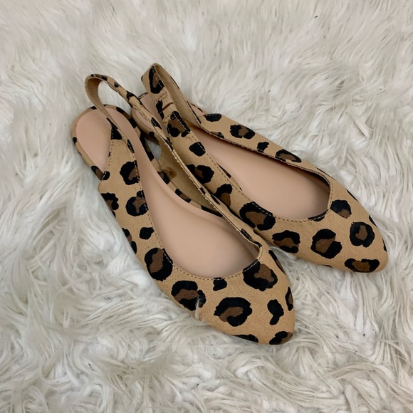 Old Navy Shoes - Old navy leopard print sling back flats